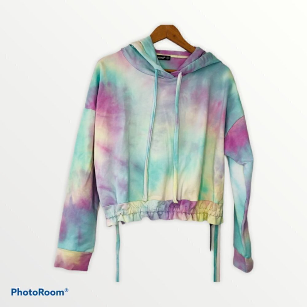 Blank NYC Womens Hoodie Pastel Tie-Dye Sweatshirt Medium - Picture 6 of 11